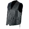 Gilet en cuir " Simple modèle cuir PATCHWORK + LACETS "