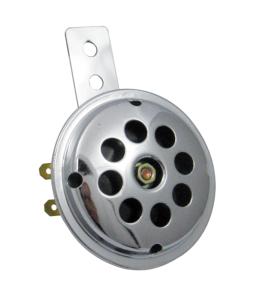 Klaxon / Avertisseur sonore 12v Chrome diamètre 7 cm ( moto quad trike )