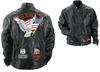 BLOUSON en Cuir patchwork noir Aigle / Live To Ride - HOMME