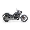 V&H - Pot échappement TWIN SLASH STAGGERED Vance & Hine CHROME pour KAWASAKI VN900