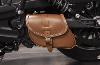 Made In Italie : Sacoche latérale en cuir véritable couleur Marron Havane pour moto Indian Scout 