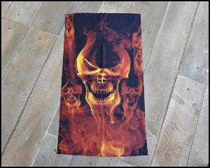 Tour de cou de protection " Skull / Flamme " SC-057