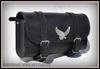 Sacoche de fourche / trousse à outils en Cuir Noir Rectangulaire Aigle Simple