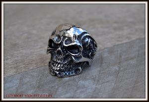 Bague Chevalière en Acier Inoxydable - Tête de Mort / Skull