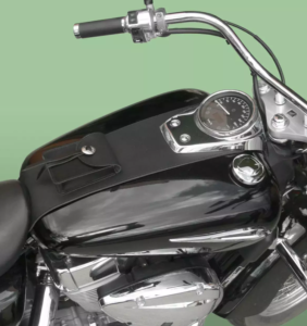 Couvre Réservoir tank cover avec pochette en Cuir Noir pour HONDA SHADOW  VT 750 