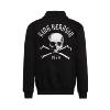 KING KEROSIN - Sweat pull zippé avec capuche tete de Mort SKULL 