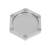 MAD - Support / porte vignette HEXAGONAL assurance en Alu couleur Chrome pour moto ou trike