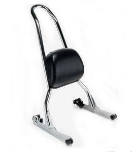 Sissy bar Chrome  avec dosseret  54cm AVEC visserie détachable pour Harley SOFTAIL Fat Boy FLSTFB