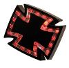 Highway Hawk : Combinaison feu arrière / feu stop LED Croix de Malte Gothic Noir 74mm X 64mm