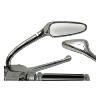 MCS - Paire de rétroviseurs design Chrome en aluminium pour moto custom 