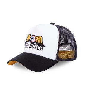 VON DUTCH Casquette caps à logo couleur Blanc Noir et Jaune 