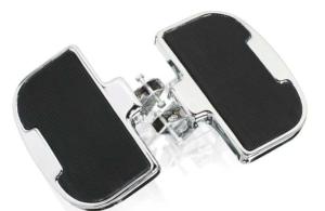 Paire de Platines / plateformes repose pieds universelles Chrome  Conducteur pour moto custom 