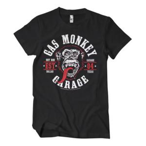 Gas Monkeys Garage  GMG   T-shirt  Noir Singe Round seal  M L XL XXL 