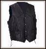 Gilet en Cuir Simple modèle "  Patch Aigle - Live To Ride "