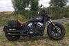 Sacoche latérale en Cuir véritable couleur Noir  avec fixations pour Indian  scout , scout bobber , chief , chief bobber, super scout  ( Coté Gauche, Droite ou D+G)