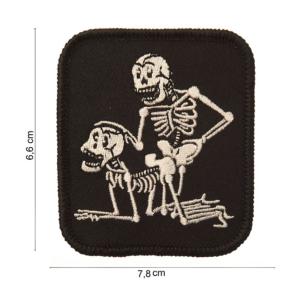 Patch / écusson Sexy squelette skull  brodé  6cm X 7cm 