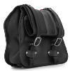 Made In Italie : Sacoche / valise latérale en cuir véritable couleur Noir pour moto Indian Scout Bobber , Scout Bobber Twenty et Scout Bobber Sixty (droite ou gauche)