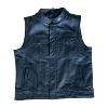 13 1/2   Gilet / jacket sans manches en cuir de Buffle couleur Noir 