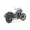 V&H - Pot échappement TWIN SLASH STAGGERED Vance & Hine CHROME pour KAWASAKI VN900