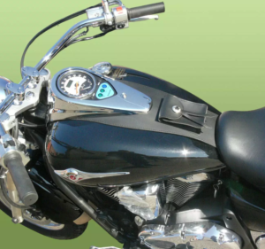 Couvre Réservoir tank cover  en Cuir Noir pour KAWASAKI VULCAN VN 900 